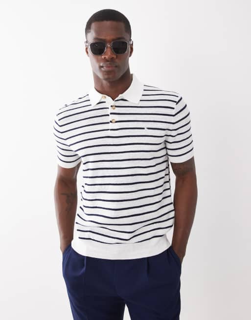 Polo Ralph Lauren - Icon - T-shirt bianca e blu a righe con logo, 2 di 5