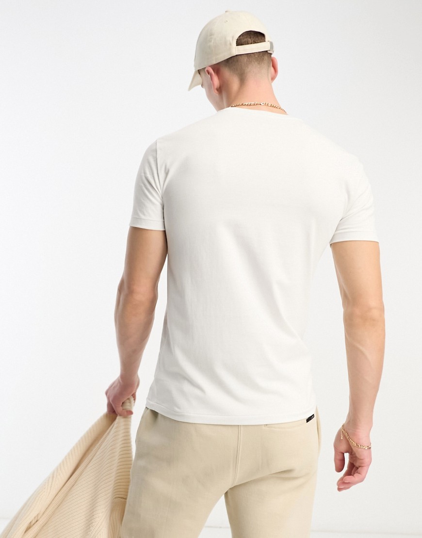 Icon - T-shirt custom fit color crema con logo-Bianco - Polo Ralph Lauren T-shirt donna  - immagine2