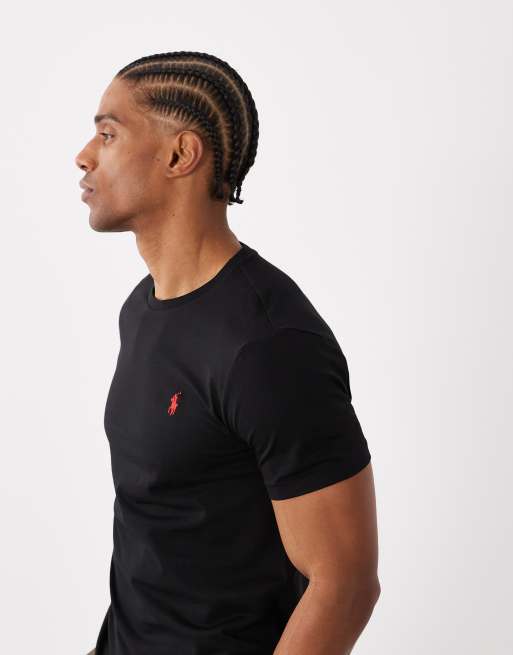 Polo Ralph Lauren - Icon - T-shirt custom slim fit nera con logo, 4 di 5