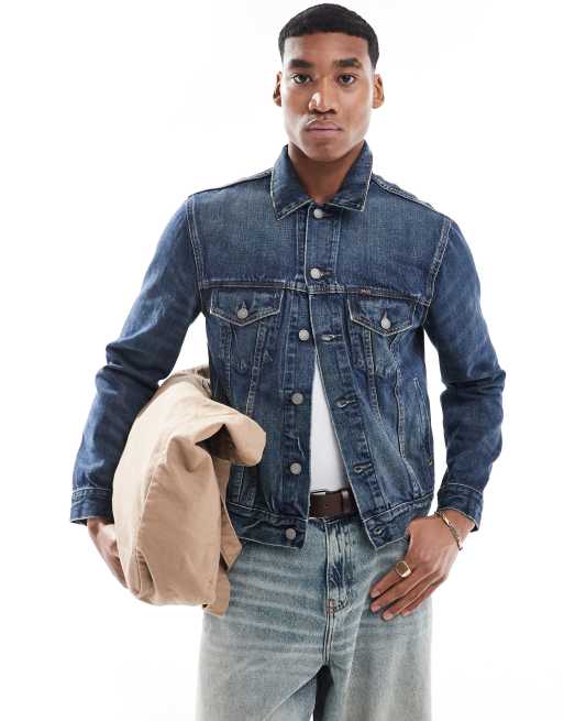Polo Ralph Lauren icon trucker denim jacket in mid wash | ASOS