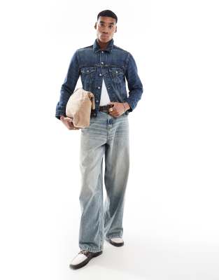 Polo Ralph Lauren - Icon - Veste camionneur en jean - Délavage moyen-Bleu