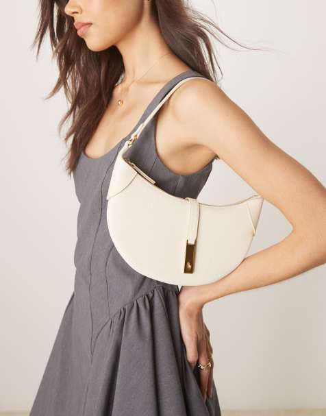 Polo Ralph Lauren ID faux leather mini shoulder bag in ivory - view 1