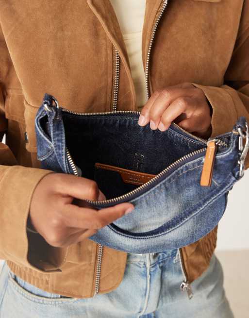 Polo Ralph Lauren - ID - Mini schoudertas van denim in blauw, 2 van 4
