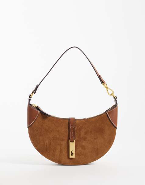 Polo Ralph Lauren - ID - Sac porté épaule en cuir - Fauve - view 1