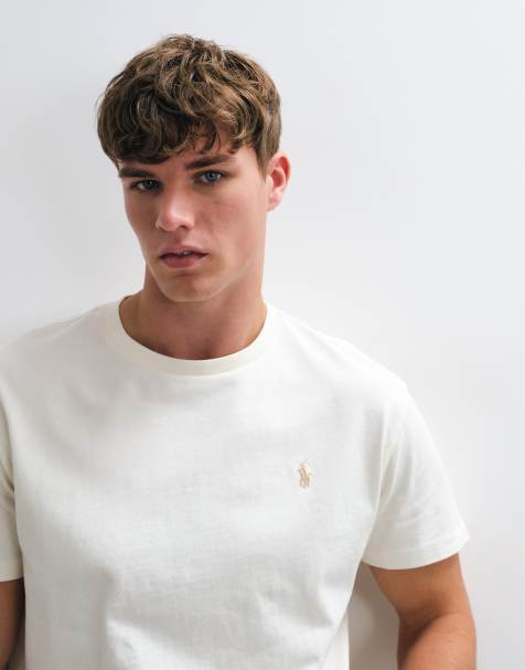 Polo Ralph Lauren ikon-logo T-shirt i råhvid i classic fit - view 1