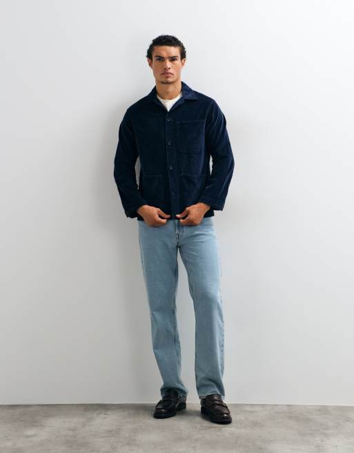 Polo Ralph Lauren ikonlogo sport fløjls-shacket i marineblå, 2 af 5