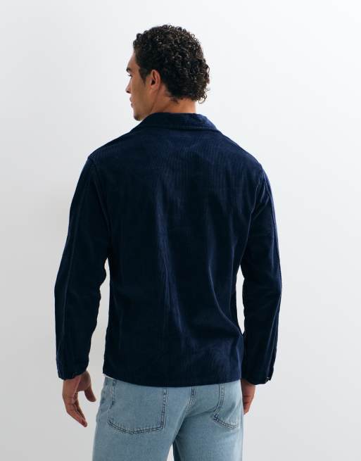 Polo Ralph Lauren ikonlogo sport fløjls-shacket i marineblå, 4 af 5