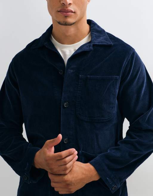 Polo Ralph Lauren ikonlogo sport fløjls-shacket i marineblå, 5 af 5
