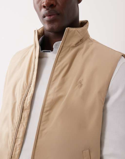 Polo Ralph Lauren – Isolierte Weste in Hellbraun mit Markenlogo und Reißverschluss, 5 von 5