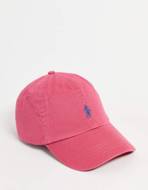 Polo Ralph Lauren – Jasnoczerwona czapka z daszkiem i logo