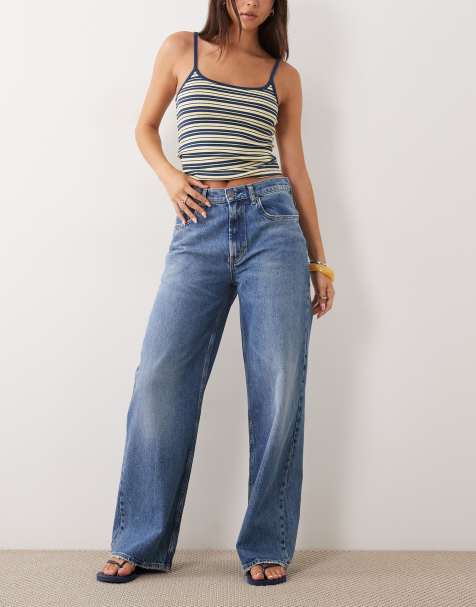 Polo Ralph Lauren – Jasnoniebieskie jeansy z szerokimi nogawkami z efektem sprania - view 1