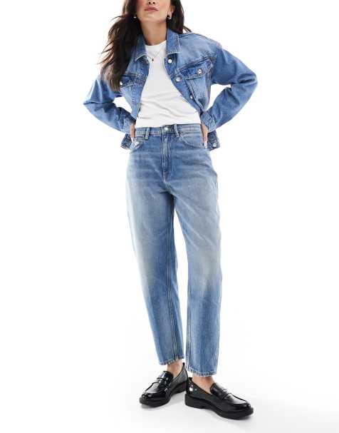 Polo Ralph Lauren – Jasnoniebieskie jeansy ze zwężanymi baryłkowymi nogawkami i efektem sprania - view 1