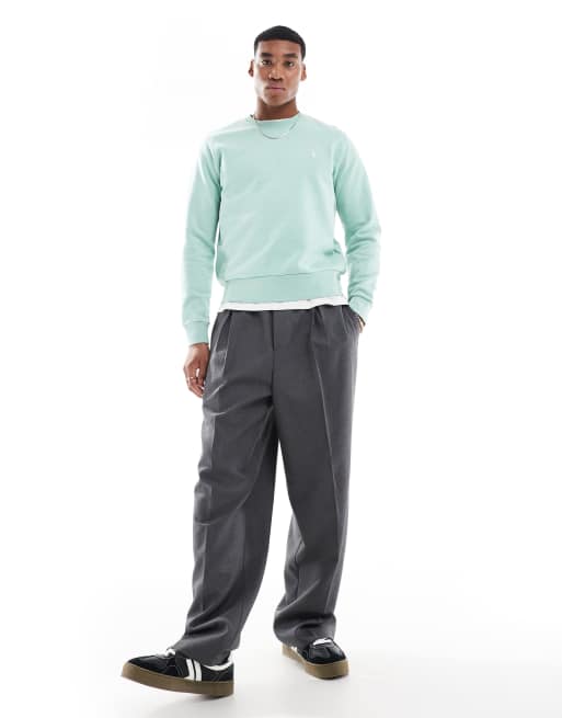 Polo Ralph Lauren – Jasnozielona bluza z tkaniny frotté z logo