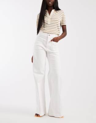 Polo - Jean évasé tissé - Blanc W31