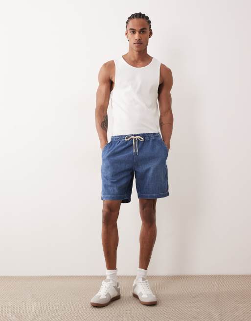Polo Ralph Lauren – Jeansshorts in Dunkelblau mit Kordelzug, 2 von 5