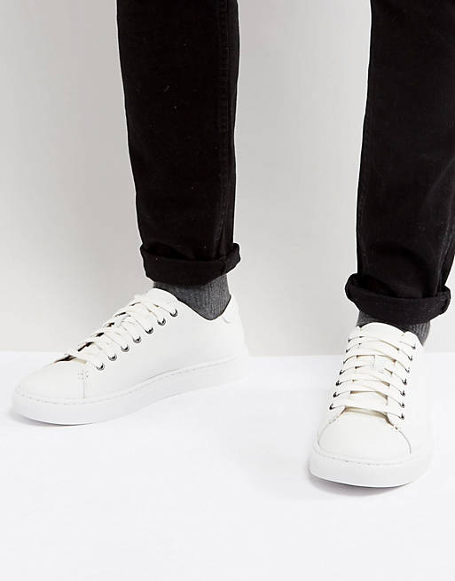 lekkage Om toestemming te geven langs Polo Ralph Lauren Jermain Sneakers Leather in White | ASOS