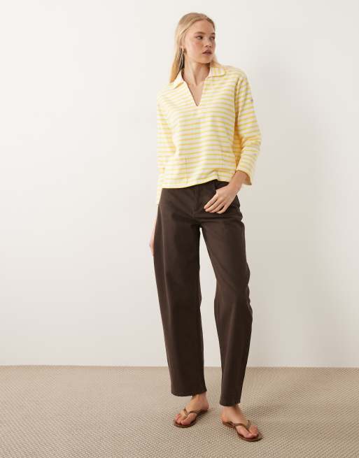 Polo Ralph Lauren - Jersey amarillo a rayas de punto, 2 de 4