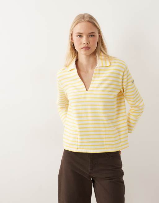 Polo Ralph Lauren - Jersey amarillo a rayas de punto, 4 de 4