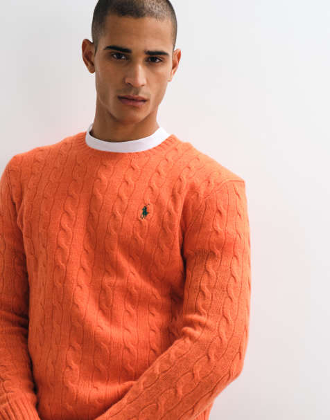 Polo Ralph Lauren - jersey de punto de ochos con logo icon en naranja - view 1