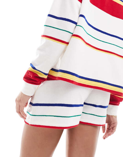 Polo Ralph Lauren jersey shorts with logo in stripe, 2 of 5