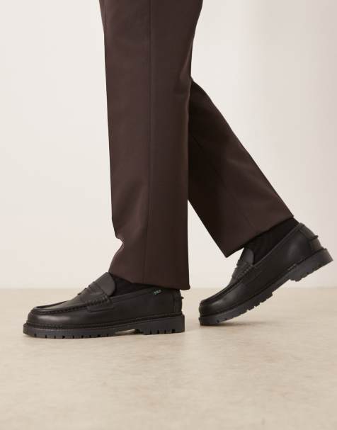 Polo Ralph Lauren Jett Penny buck shoe in black - view 1