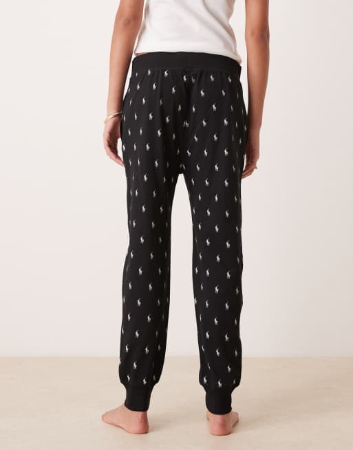 Polo Ralph Lauren - Jogger confort d'ensemble en coton fluide à motif logo - Noir, 5 de 5