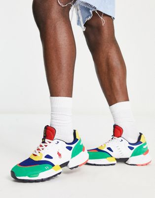 Polo Ralph Lauren jogger trainer in multi colour with pony logo