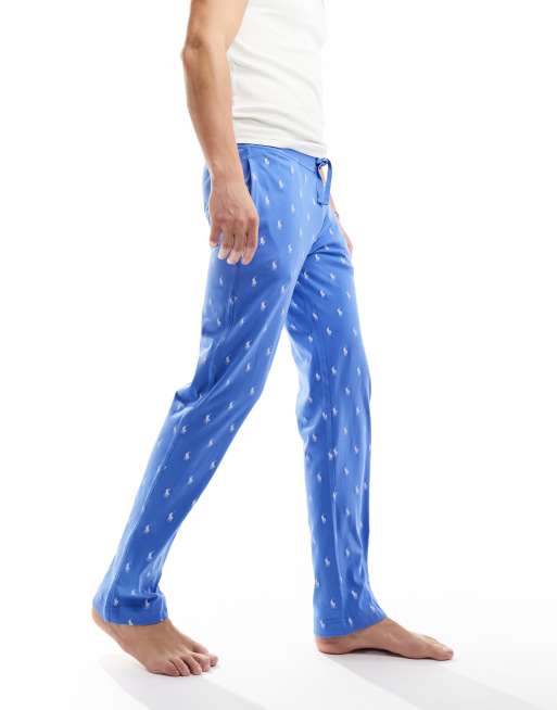 Polo Ralph Lauren - Joggers azzurri da casa con logo ripetuto, 5 di 5