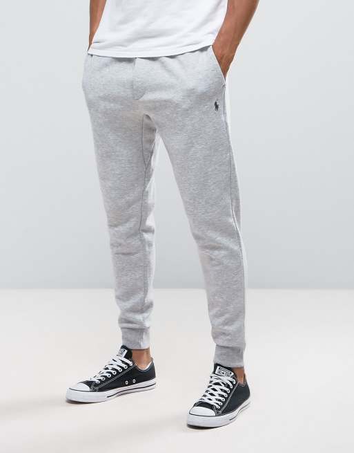 Polo Ralph Lauren Joggers Cuffed Slim Fit in Light Grey Marl