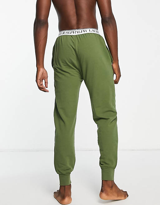 Asos Uomo Abbigliamento Pantaloni e jeans Pantaloni Joggers Joggers da casa con fascia in vita con logo colore oliva 