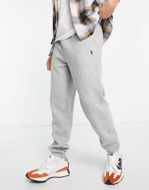 Polo Ralph Lauren - Joggers grigi con logo e fondo elasticizzato