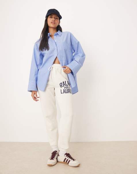 Polo Ralph Lauren - Joggingbroek met boorden en logo in grijs - view 1