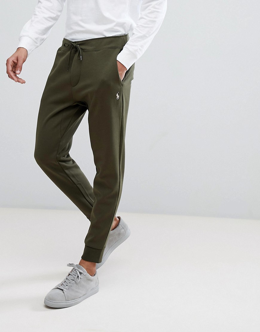 Polo Ralph Lauren – Joggingbyxor i oliv med muddar och smal passform-Grön