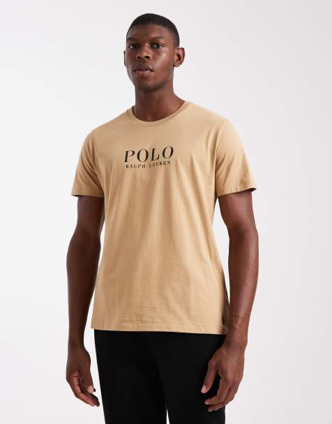 Polo Ralph Lauren - Kamelbrun lounge-T-shirt med logo på brystet - view 1