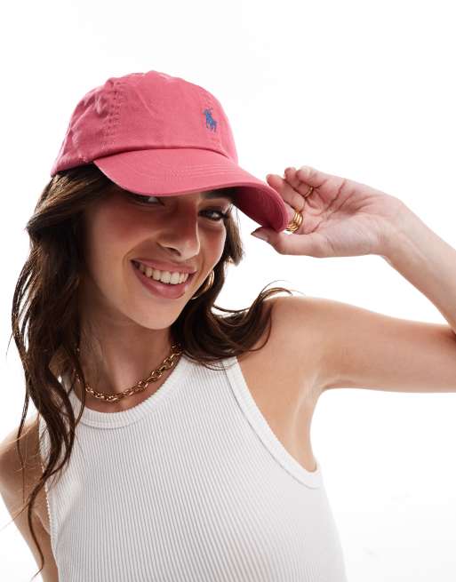 Polo Ralph Lauren – Kappe in verwaschenem Rot mit Logo