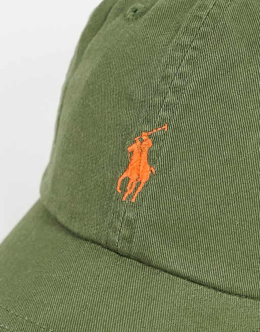Polo Ralph Lauren – Kappe mit Pony-Logo in Olivgrün, 3 von 4