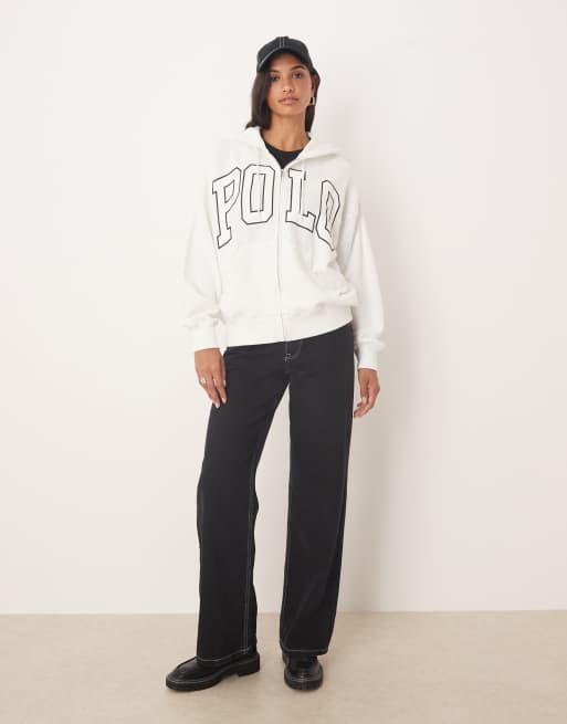 Polo Ralph Lauren – Kapuzenjacke in Weiß mit Logo, 2 von 4
