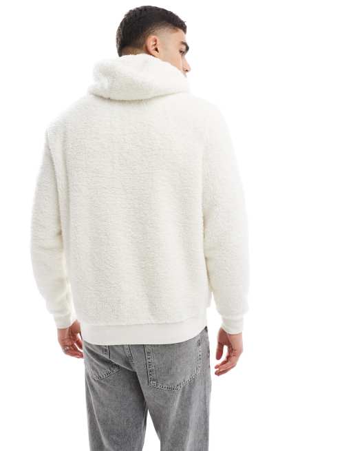 Polo Ralph Lauren – Kapuzenpullover aus Teddyfell in Cremeweiß mit Bären-Logo, 4 von 4