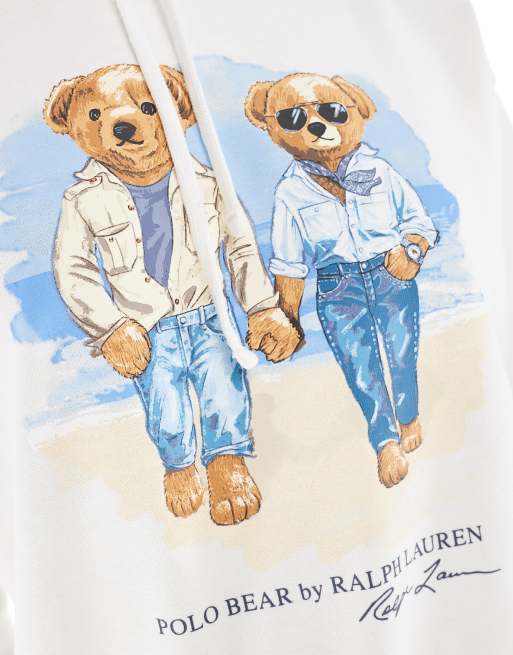 Polo Ralph Lauren – Kapuzenpullover in Blau mit Bär-Logo, 2 von 4