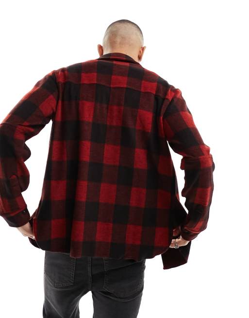 Polo Ralph Lauren – Karierte Flanell-Hemdjacke in Rot/Schwarz, 4 von 4