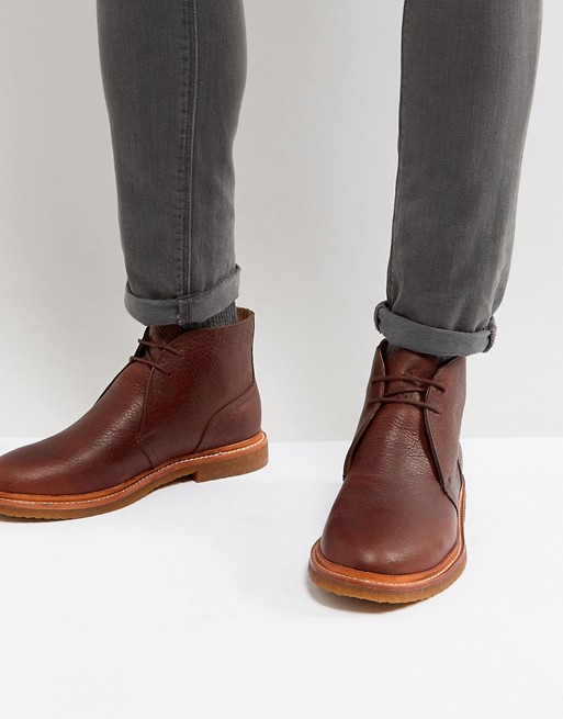 Polo Ralph Lauren Karlyle Chukka Boots Leather in Brown | ASOS