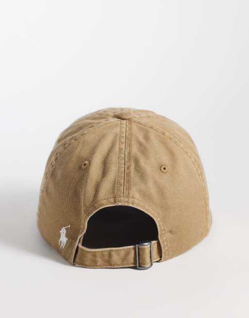 Polo Ralph Lauren kasket med script-logo i beige, 3 af 3