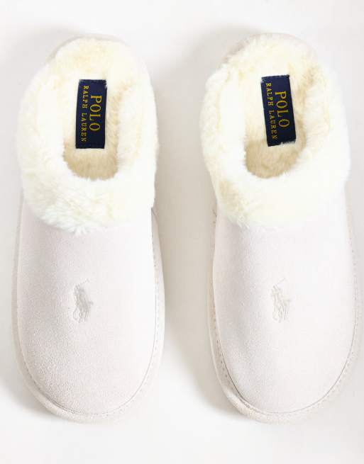Polo Ralph Lauren Kayleigh pantuflas grises, 2 de 4