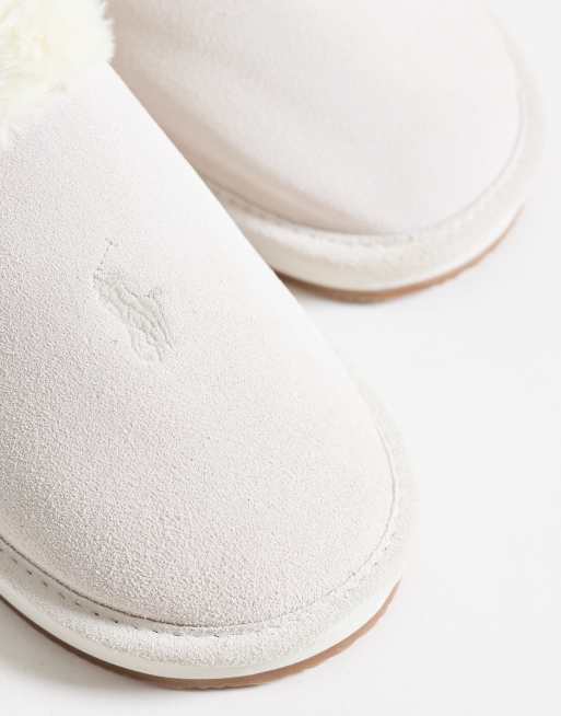 Polo Ralph Lauren Kayleigh pantuflas grises, 3 de 4