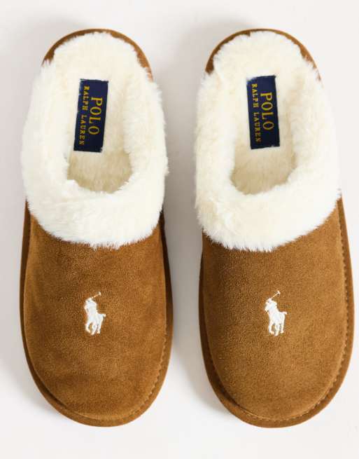 Polo Ralph Lauren Kayleigh-tofflor i beige, 2 av 4