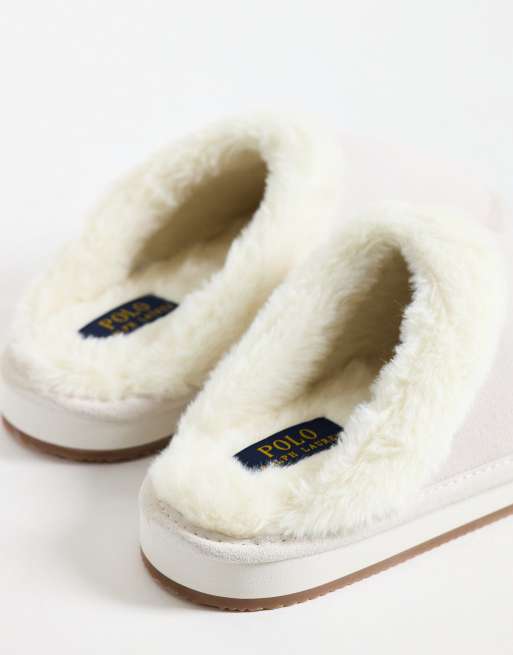 Polo Ralph Lauren Kayleigh tofflor i grått, 4 av 4
