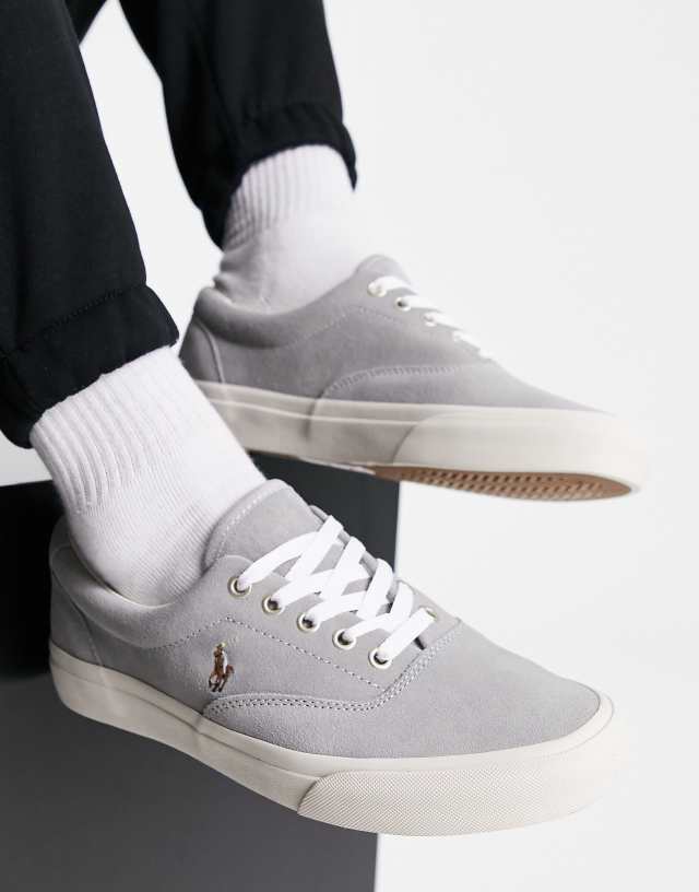 Polo Ralph Lauren keaton in gray suede with pony logo