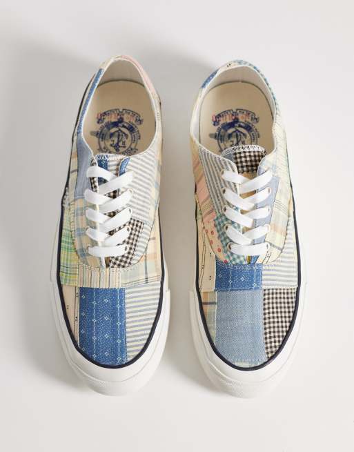 Polo Ralph Lauren Keaton patchwork printed sneakers in multi, 3 of 5