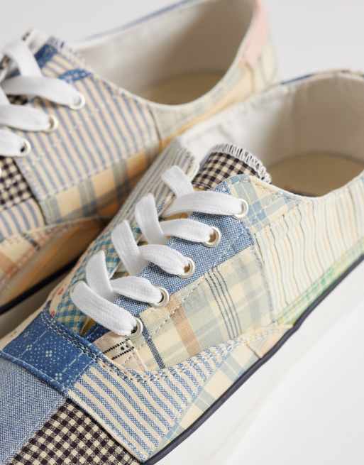 Polo Ralph Lauren Keaton patchwork printed sneakers in multi, 4 of 5