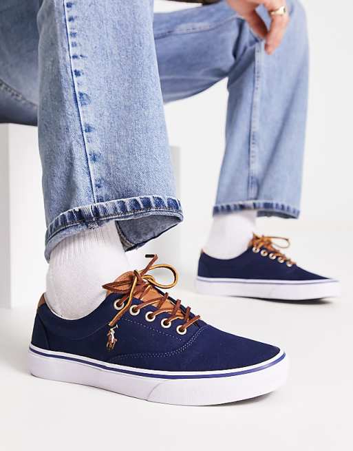 Polo Ralph Lauren – Keaton – Sneaker in Marineblau mit Polospieler-Logo |  ASOS polo ralph lauren keaton